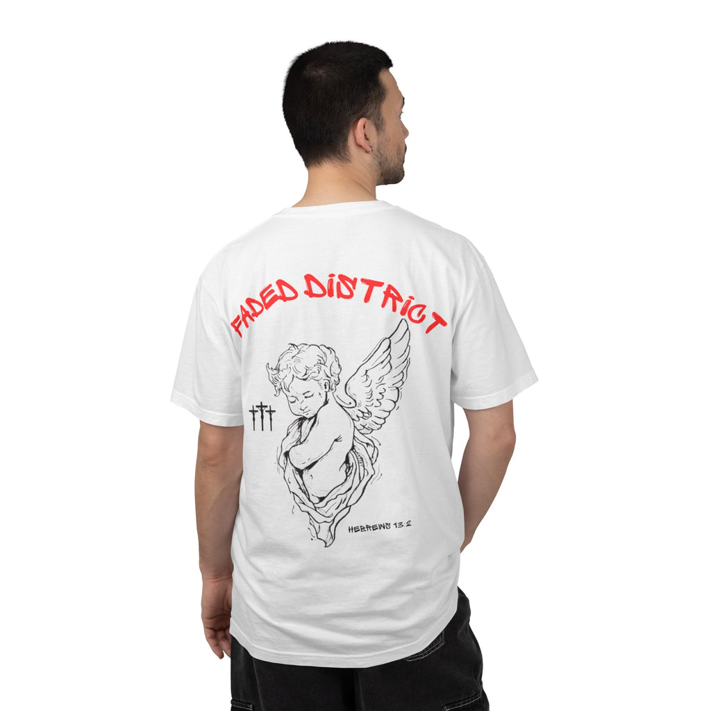 Faded District Angel Illustration T-Shirt | Back Graphic Streetwear
