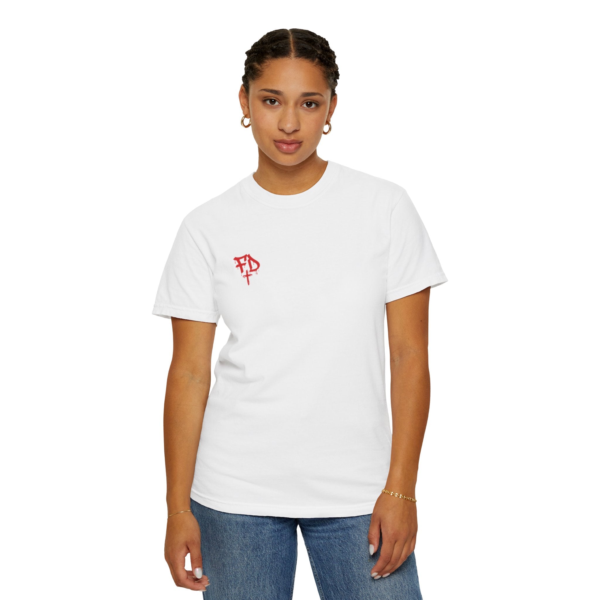 Faded District Angel Illustration T-Shirt | Back Graphic Streetwear