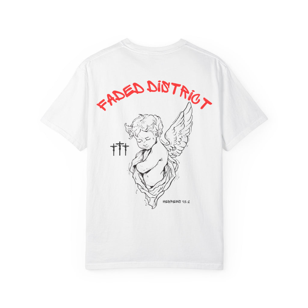 Faded District Angel Illustration T-Shirt | Back Graphic Streetwear