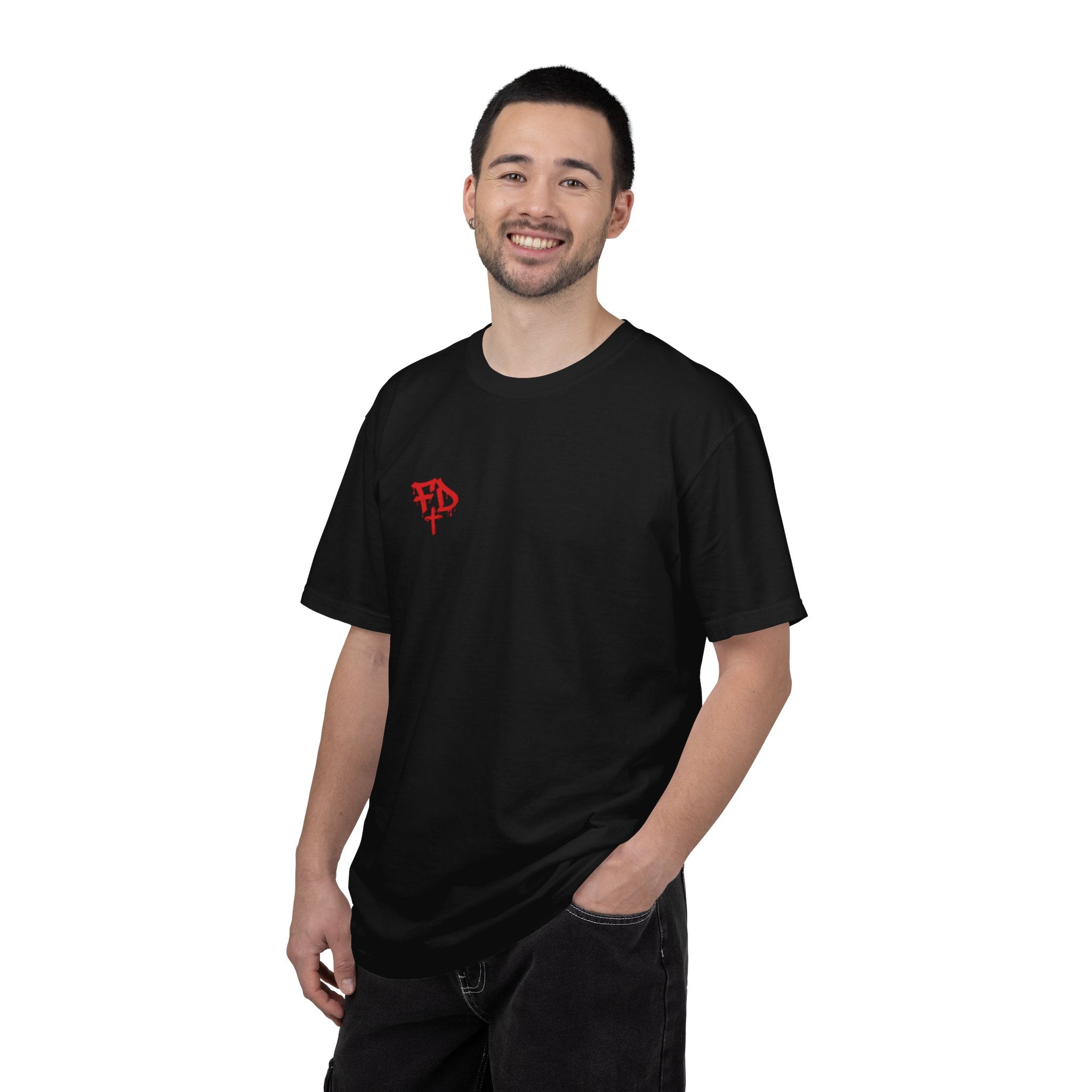 Faded District Angel Illustration T-Shirt | Back Graphic Streetwear