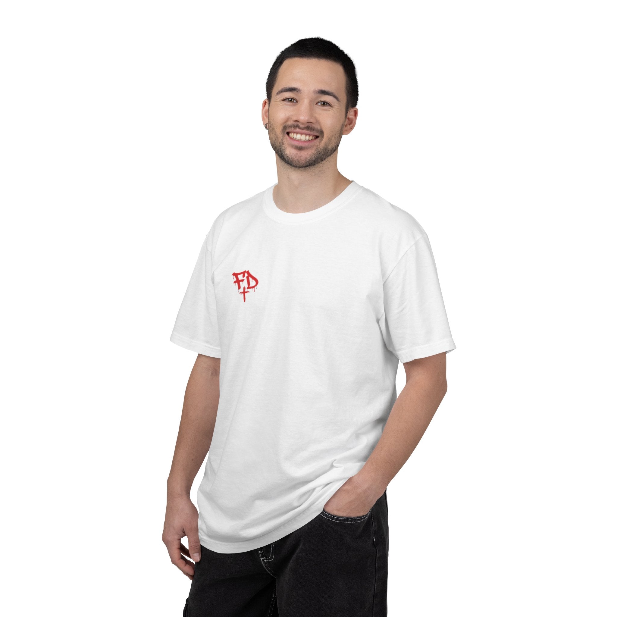 Faded District Angel Illustration T-Shirt | Back Graphic Streetwear