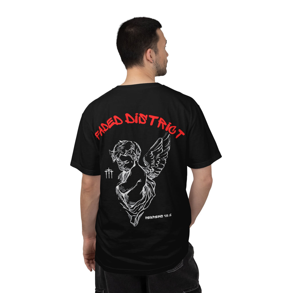 Faded District Angel Illustration T-Shirt | Back Graphic Streetwear